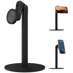 ZEBRONICS MS500 Magnetic Mobile Stand 360 Rotation, Powerful N52 Neodymium Magnet, MagSafe Compatible, Height Adjustable, Up to 24.63 cm Screen, Metal Ring Included for Non-MagSafe Devices