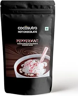 Peppermint Hot Chocolate Mix | Enjoy hot or cold | 500 gm | 100% Natural & Vegan Drinking Chocolate | Serves 25 Cups