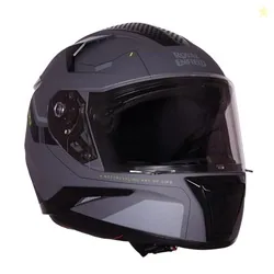 Royal Enfield AIR-X 1901 Full Face Helmet | Certification: ISI & DOT | High Impact Grade ABS Shell |Multipore Ventilation System | Aerodynamic Design with Aggressive Styling | Gray (XL) 62CM