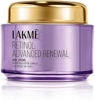 Lakme Retinol Advanced Renewal Day Creme Pro-Retinol Peptide Complex + UV Filters & SPF 15 PA++ 50G Lakme Retinol Advanced Renewal Day Creme Pro-Retin