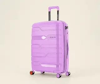 Paris Hard-Sided Polypropylene Check-in Luggage 28 inch | 75cm | 8 Wheels Large Trolley Bag for Travel | Suitcase (Purple)