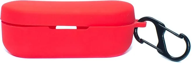 Pouch for bAot Airdope 281 Pro Protective Soft Silicone Case Cover with Hook (Cover Only) (This Cover is Not Sold Or Created by Boat) (Red-Plain)