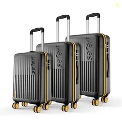 Astra Neo 8 Wheels Set of 3 Trolley Bags, Hard Case Polycarbonate, 360 Degree Wheeling Carry on & Check-in Luggage for Men & Women, Suitcase for Trave