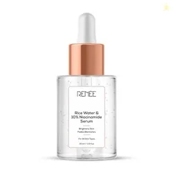 RENEE Rice Water & 10% Niacinamide Face Serum for Clear, Bright Skin, Fades Blemishes & Appearance of Pores, Evens Out Skin, Lightweight, Smoothen Fine Lines & Wrinkles - for All Skin Types - 30 Ml