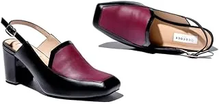 Dorothy Women's Workwear 2.5 Inches Block Heels Loafers with Adjustable Buckle Slingback | Comfortable for Casual, Office & Semi-Formal Wear