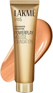Lakme Powerplay Mousse Foundation, Matte Finish, Full coverage, Lightweight, Long Lasting Face Makeup,Rose Ivory, 25g Lakme Powerplay Mousse Foundatio
