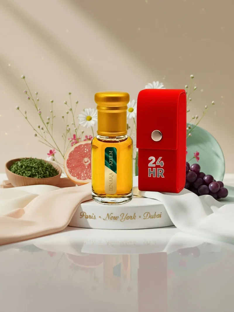 IENARA Azeem Ittar Premium Fresh Woody Fragrance Pure Kannauj Heritage Alcohol Free Floral Attar (Amber, Musk, White Oudh, Sandalwood, Floral, Citrus)