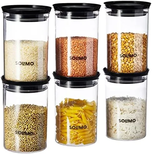 Plastic Storage Jar and Container Set I Air Tight & BPA Free Containers For Kitchen Storage Set I Grocery Kitchen Container Set I Multipurpose Jar, 90
