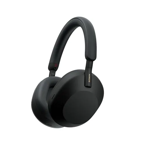 Sony WH-1000XM5 Best Active Noise Cancelling Wireless Bluetooth Over Ear Headphones with Mic for Clear Calling,Battery Life 30 Hours -Black