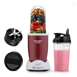 Wonderchef Nutri-blend Activ Mixer Grinder Blender, Smoothie Maker, 500W 22000 RPM 100% Full Copper Motor, 2 Unbreakable Jars, SS Blades, 2 Year Warra