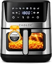 Cadlec AirPulse 2100W Digital Air Fryer | 360 Rapid Air Circulation, 12 Preset Menus, Touch Control Panel, 8L Non-Stick Basket, Low Oil Cooking, 2-Ye