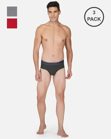 Urban Hug Pack of 3 Micro Modal Briefs with Soft Elasticated Waistband
