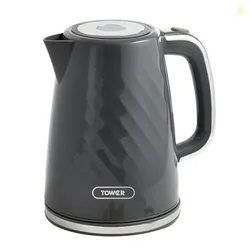 Tower Electric Kettle 1.7L Strix Controller 360 Base Grey | 1.7 litre capacity, 1350W rapid boil, Strix controller with auto shut-off and boil-dry pr