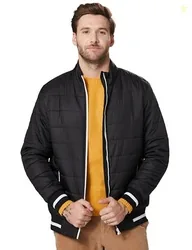 Amazon Brand - Symbol Men's Bomber Regular Quilted Jacket (AW20-QB-SY-05_Black 2_M)