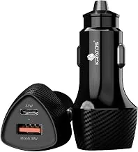Kratos 80W Dual Output Fast Car Charger with Type-C PD & USB, Charging Adapter Compatible with Cars for iPhone & Android Smartphone, Smartwatch, Earbu
