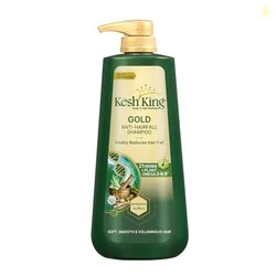 Kesh King Gold Anti Hairfall Shampoo, Reduces Hair Fall, Makes Hair Strong, Strengthens, Nourishes & Conditions, For Soft, Smooth & Voluminous Hair, f