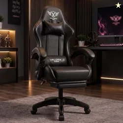 Fighter By ValorX USA Ergonomic Gaming & Office Chair with Footrest | High Back 135 Recliner | Linkage Armrests | Neck & Lumbar Support | Premium PU