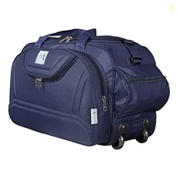 Epoch Nylon 55 litres Waterproof Strolley Duffle Bag- 2 Wheels - Luggage Bag - (Navy Blue)