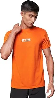 FitMonkey Sports Crew Neck Stretchable Dry Fit T Shirt | Regular Fit Textured T Shirt for Men |Sport T Shirt for Men | Quick Dry Technology with Moist