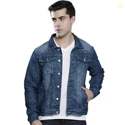 Men's Slim Fit Solid Cotton Trucker Jackets