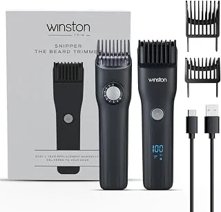 Winston Snipper Beard Trimmer for Men, 20 Length Settings up to 20mm, Precision Stainless Steel Blades, Digital Display, IPX7 Waterproof, Type-C