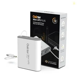 Oakter Mini UPS Plus WiFi Router Broadband Modem | Backup Up to 6 Hours 3x2000 mAh 22.2 Wh| WiFi UPS Power Backup During Power Cuts | UPS Broadband Modem | Current Surge & Deep Discharge Protection