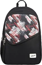 F Gear Polaris Black 37L School Backpack|3 Compartments, 1 Front Pocket with bottle holder|Airflow Back Panel|Ergonomic Design, Lightweight, Comfortab