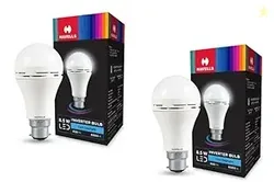 Havells 8.5w LED Emergency Bulb | Shatter Resistant |Cool Day White (6500K) | B22 LED Bulb Base | Inverter Bulb for home,3 Hours battery back up| Li-i