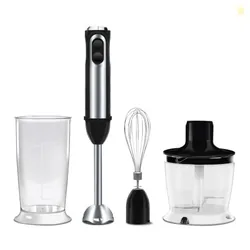 wipro Elato FMB 204 Hand Blender with Chopper and Whisk|Powerful 200 Watt Copper Motor With Rust Free Steel Arm|3 in1 Multi-functional Mode|Four In On