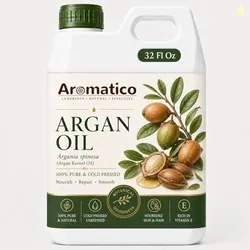 AROMATICO Moroccan Argan Oil for Hair for Hair & Body | Professional Grade Refill Pack - 1000ml (1L Bulk)