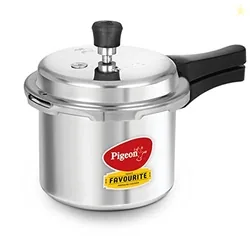 by Stovekraft Favourite Outer Lid Non Induction Aluminium Pressure Cooker, 3 Litres (Silver)