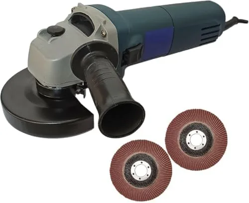 Dumdaar 1pc DM 950W Electric angle grinder machine with Flap 2pc wheel set (Blue)