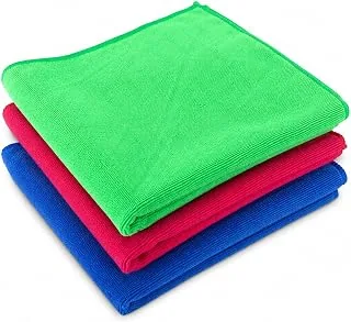 BENAVJI Microfiber Cleaning Cloth Pack of 3 | Ultra Soft Lint-Free Microfiber Towels | Multipurpose Cleaning Cloth for Car, Bike, Kitchen, Home, Super