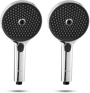 Homeworks Dash ABS Plastic 2 Functional Flow Hand Shower Head for Bathroom, Chrome Finish (Pack of 2)