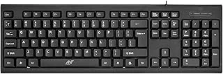 Ant Value FKBRI01 Ultra-Slim Compact USB Wired Keyboard for Mac and PC,Windows 10/8 / 7 / Vista/XP, Spill-Resistant Silent Keyboard  Membrane Water-R